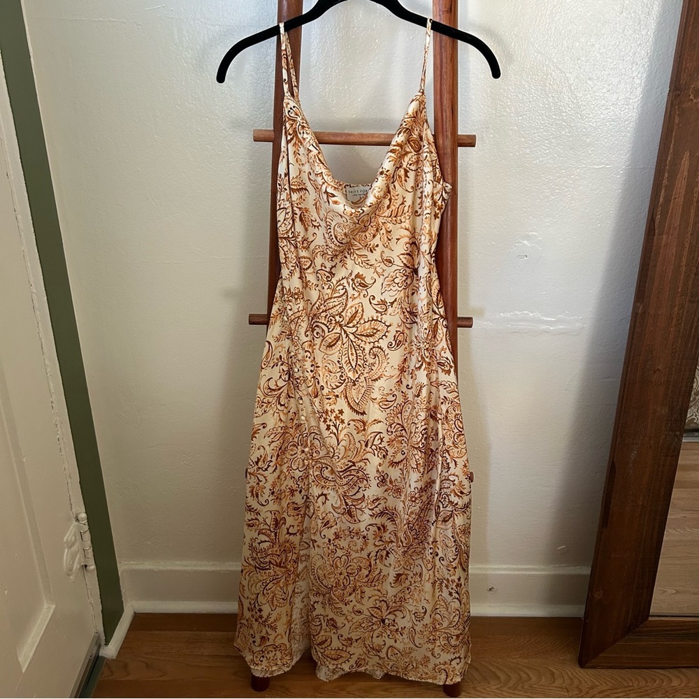 Dress Forum Gold and Cream Sequin Maxi Dress